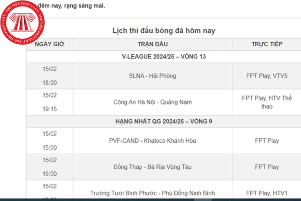 Lịch thi đấu bóng đá hôm nay 15/2 trong nước và quốc tế? Trải nghiệm xem bóng đá đỉnh cao tại căn hộ chung cư Paris Hoàng Kim Quận 2?