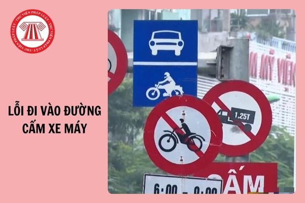 Lỗi đi vào đường cấm xe máy 2025 phạt bao nhiêu tiền?