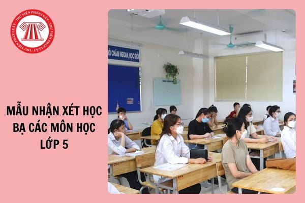 Mẫu nhận xét học bạ các môn học Lớp 5 theo Thông tư 27 học kì 1 năm 2024 - 2025?