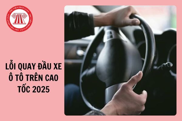 Quay đầu xe ô tô trên đường cao tốc bị phạt bao nhiêu tiền từ 1/1/2025?