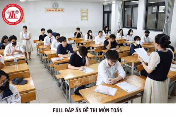 Full đáp án đề thi môn Toán mã đề 124 tốt nghiệp THPT 2025 ra sao?