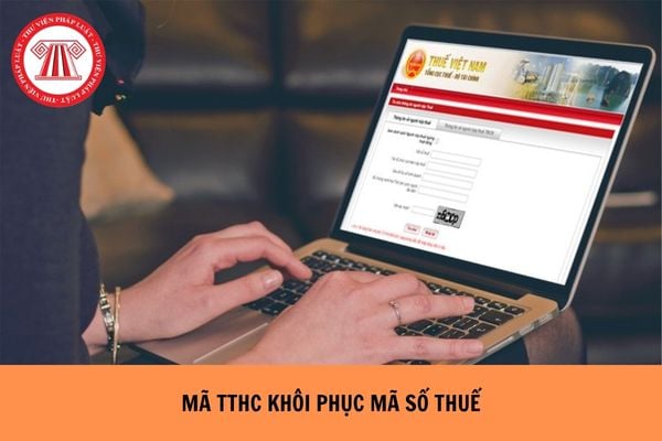 Mã thủ tục hành chính khôi phục mã số thuế 2026 như thế nào?