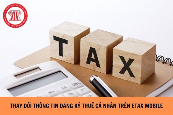 Hướng dẫn thay đổi thông tin đăng ký thuế của cá nhân 2026 trên Etax Mobile ra sao?