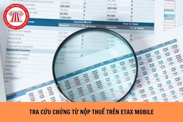 Tra cứu chứng từ nộp thuế trên eTax Mobile 2026 chi tiết như thế nào?