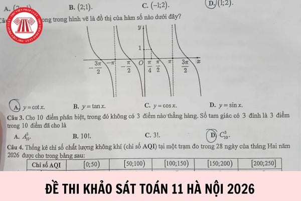 Đề thi khảo sát Toán 11 Hà Nội 2026 chi tiết ra sao?