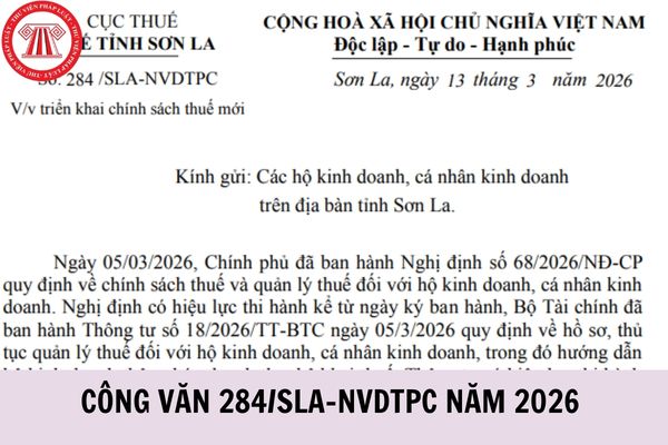 Công văn 284 SLA NVDTPC Tổng hợp chính sách thuế mới nhất cho Hộ kinh doanh chi tiết như thế nào?