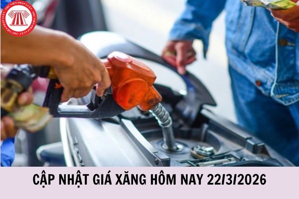 Cập nhật giá xăng hôm nay 22 3 2026 có tăng hay không?