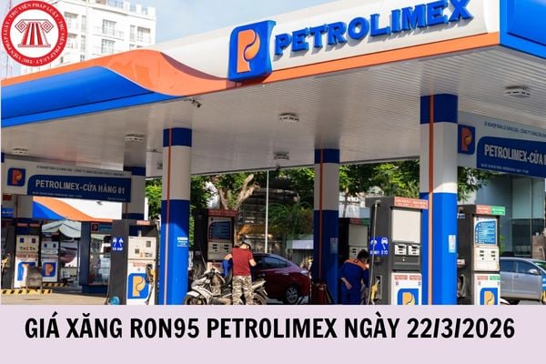 Giá xăng RON95 Petrolimex ngày 22 3 2026 bao nhiêu 1 lít?