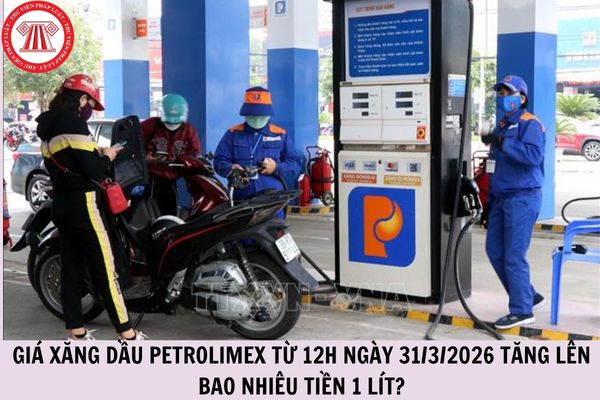 Giá xăng dầu Petrolimex từ 12h ngày 31/3/2026 tăng lên bao nhiêu tiền 1 lít?