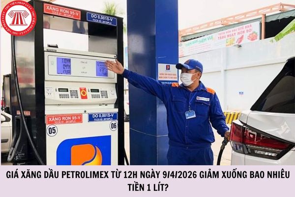 Giá xăng dầu Petrolimex từ 12h ngày 9/4/2026 giảm xuống bao nhiêu tiền 1 lít?