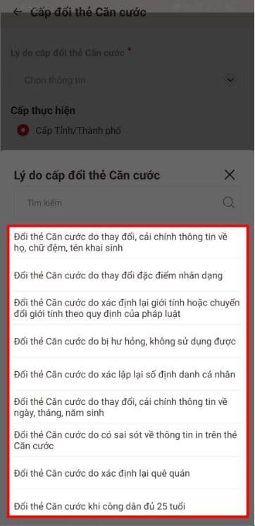 Lý do cấp đổi