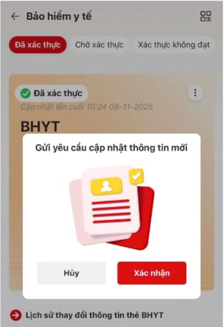 Xác nhận theo hướng dẫn