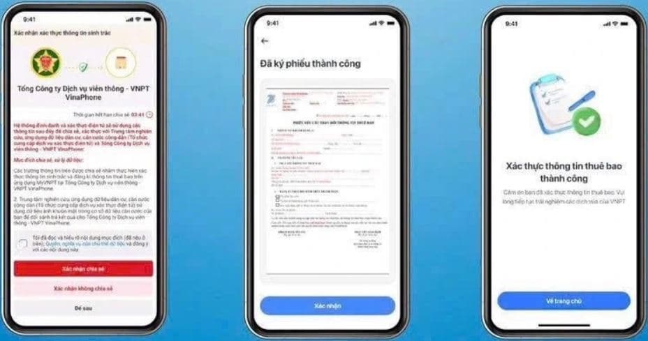 Xác nhận thông tin trên ứng dụng VNeID