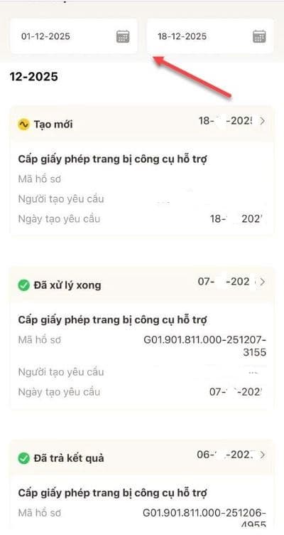 Công dân thực hiện tìm kiếm hồ sơ cần xem