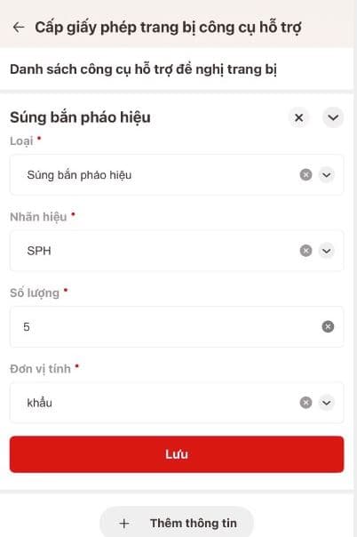 Nếu người yêu cầu không phải người đại diện của tổ chức thì cần nhập thông tin Ngày cấp và Nơi cấp của người đại diện.