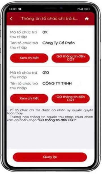 Cách TRA CỨU và GỬI phản ánh thông tin quyết toán thuế TNCN trên eTax Mobile