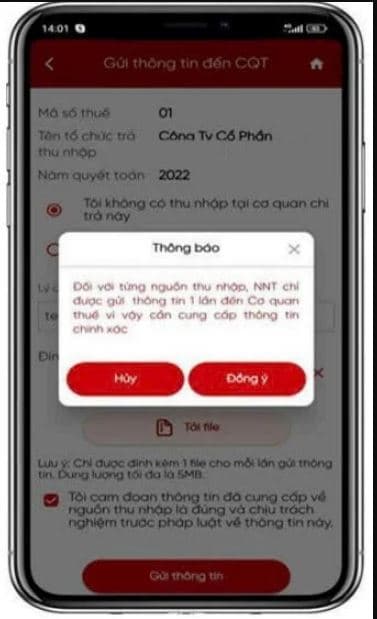 Cách TRA CỨU và GỬI phản ánh thông tin quyết toán thuế TNCN trên eTax Mobile