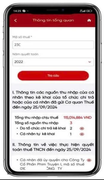 Cách TRA CỨU và GỬI phản ánh thông tin quyết toán thuế TNCN trên eTax Mobile