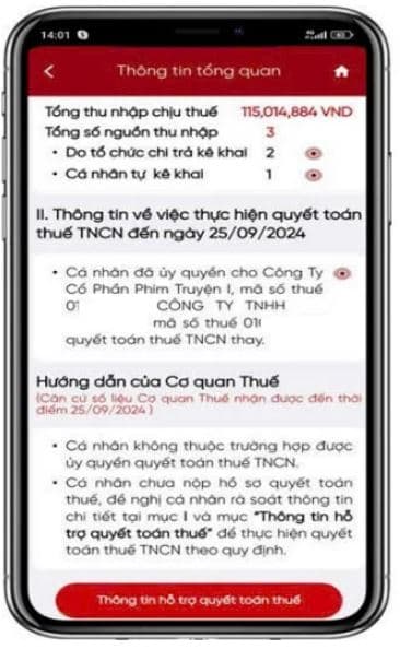Cách TRA CỨU và GỬI phản ánh thông tin quyết toán thuế TNCN trên eTax Mobile