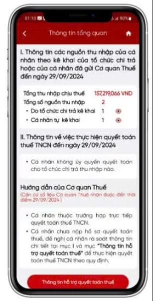 Cách TRA CỨU và GỬI phản ánh thông tin quyết toán thuế TNCN trên eTax Mobile