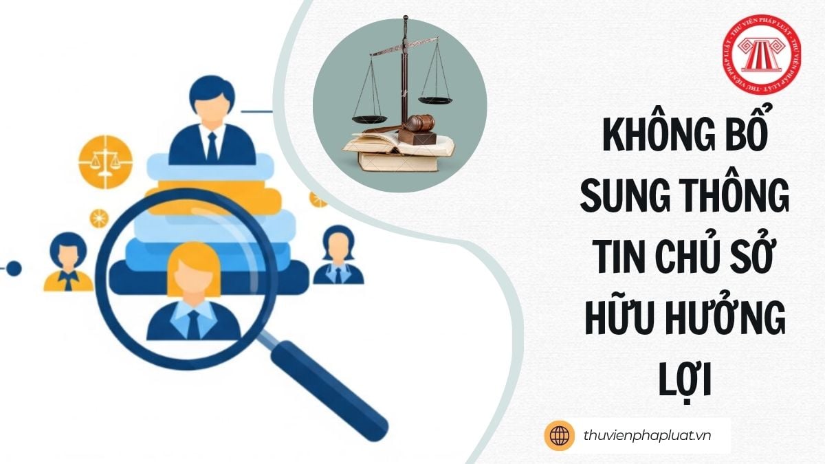 Không bổ sung thông tin chủ sở hữu hưởng lợi của doanh nghiệp bị xử phạt bao nhiêu?