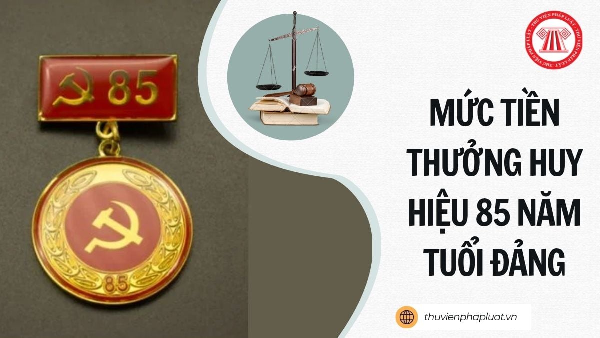 Mức tiền thưởng Huy hiệu 85 năm tuổi Đảng từ 1/7/2026 là bao nhiêu?