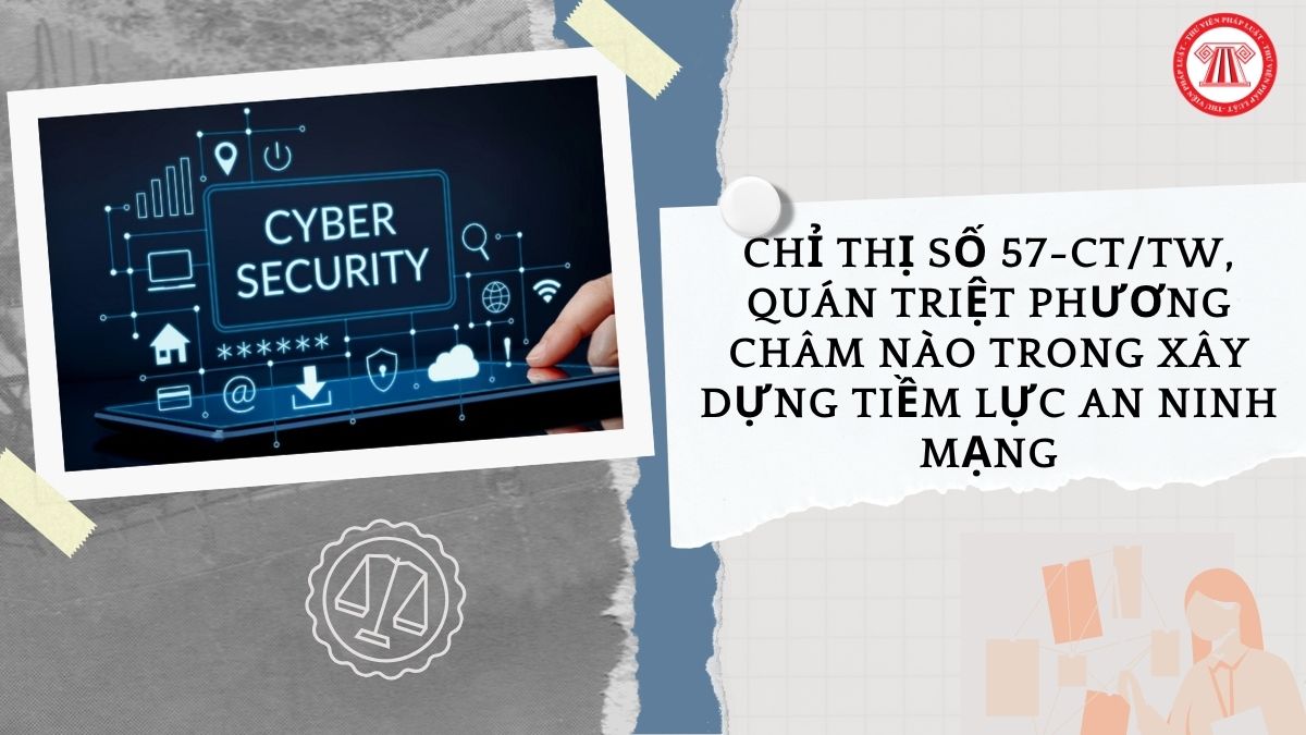 Trong Chỉ thị số 57 CT TW, ngày 31/12/2025 của Ban Bí thư về tăng cường bảo đảm an ninh mạng, bảo mật thông tin, an ninh dữ liệu trong hệ thống chính trị, quán triệt phương châm nào trong xây dựng tiềm lực an ninh mạng?