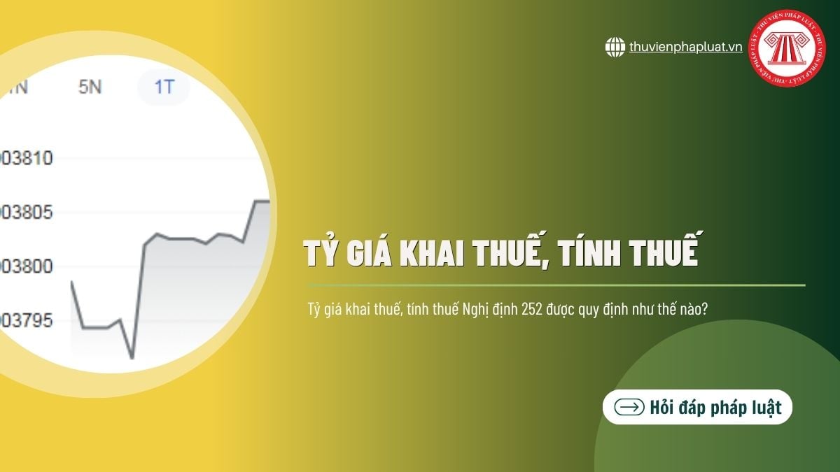 Tỷ giá khai thuế, tính thuế Nghị định 252 được quy định như thế nào?