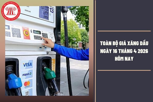 TOÀN BỘ giá xăng dầu ngày 16 tháng 4 2026 hôm nay cập nhật giá mới nhất bao nhiêu?