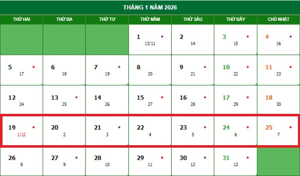 lịch đại hội 2026