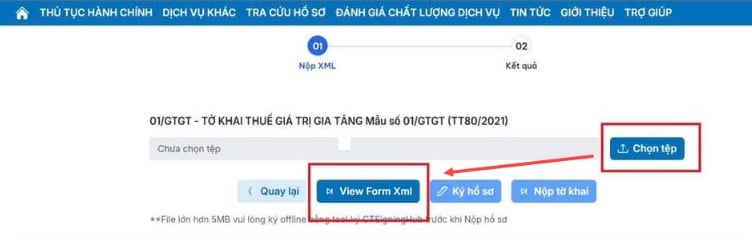 Mẫu tờ khai đã được nâng cấp trên Hệ thống Thông tin giải quyết TTHC của cơ quan thuế