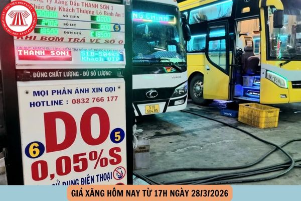 giá xăng hôm nay từ 17h