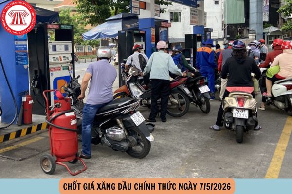 giá xăng dầu chính thức ngày 7 5