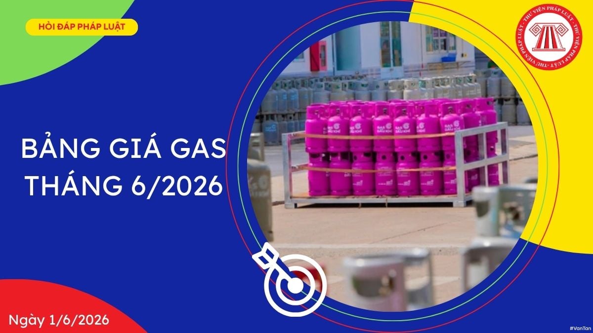 giá gas tháng 6 2026
