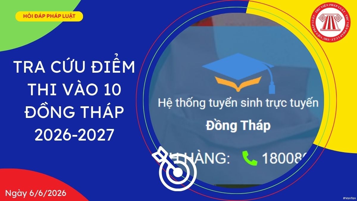 tra cứu điểm thi vào 10 ĐỒNG THÁP 2026-2027