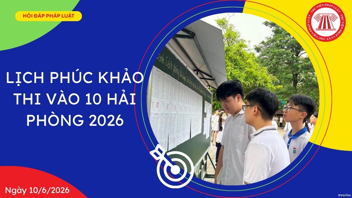 lịch phúc khảo thi vào 10 hải phòng