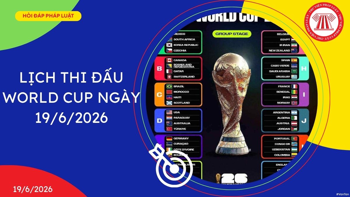 Lịch thi đấu World Cup ngày 19 6