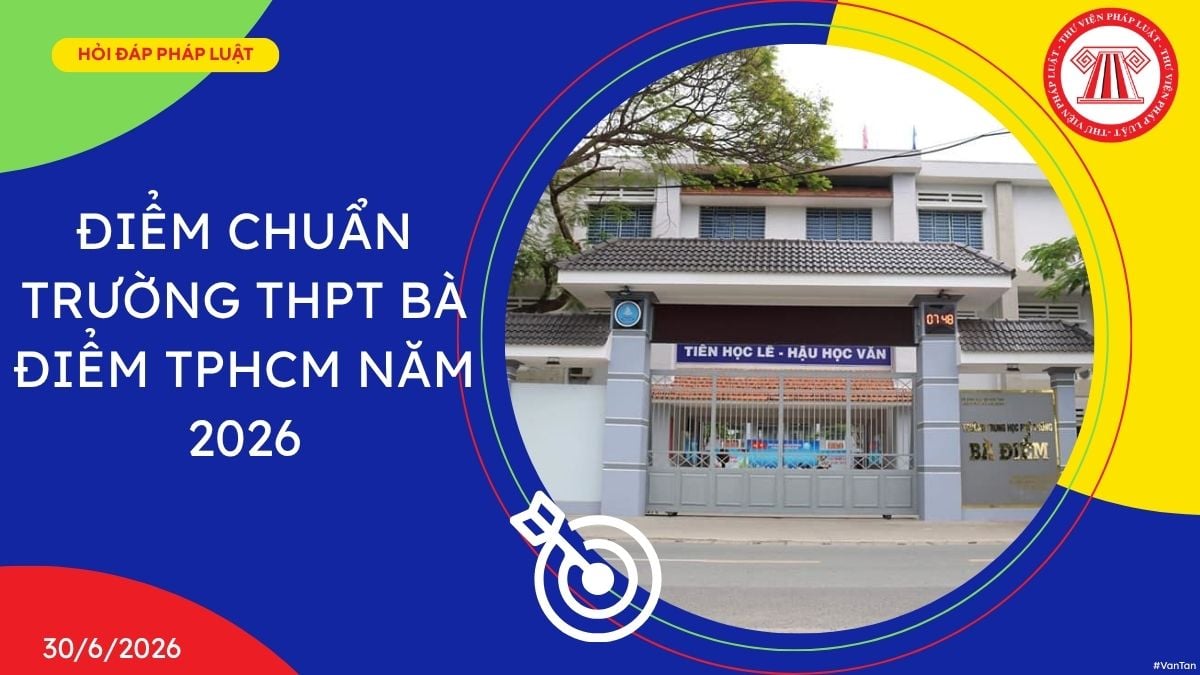 Điểm chuẩn trường THPT Bà Điểm