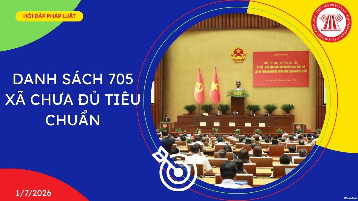 Danh sách 705 xã chưa đủ tiêu chuẩn