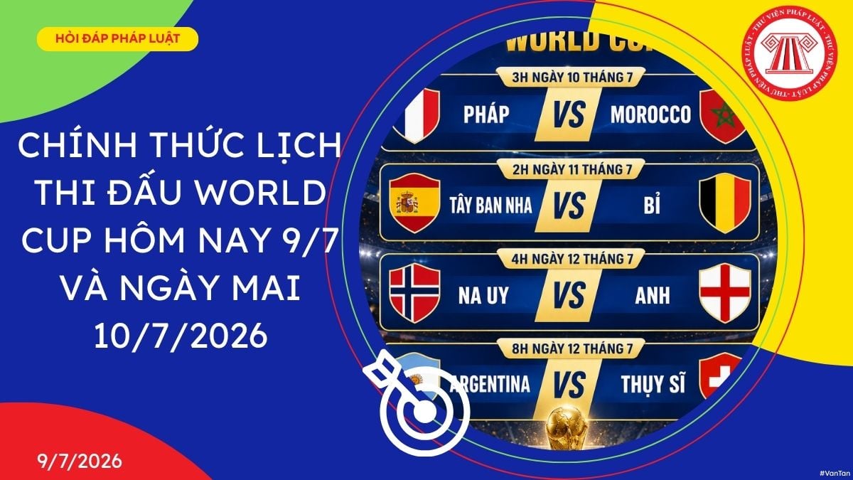 Lịch World Cup hôm nay