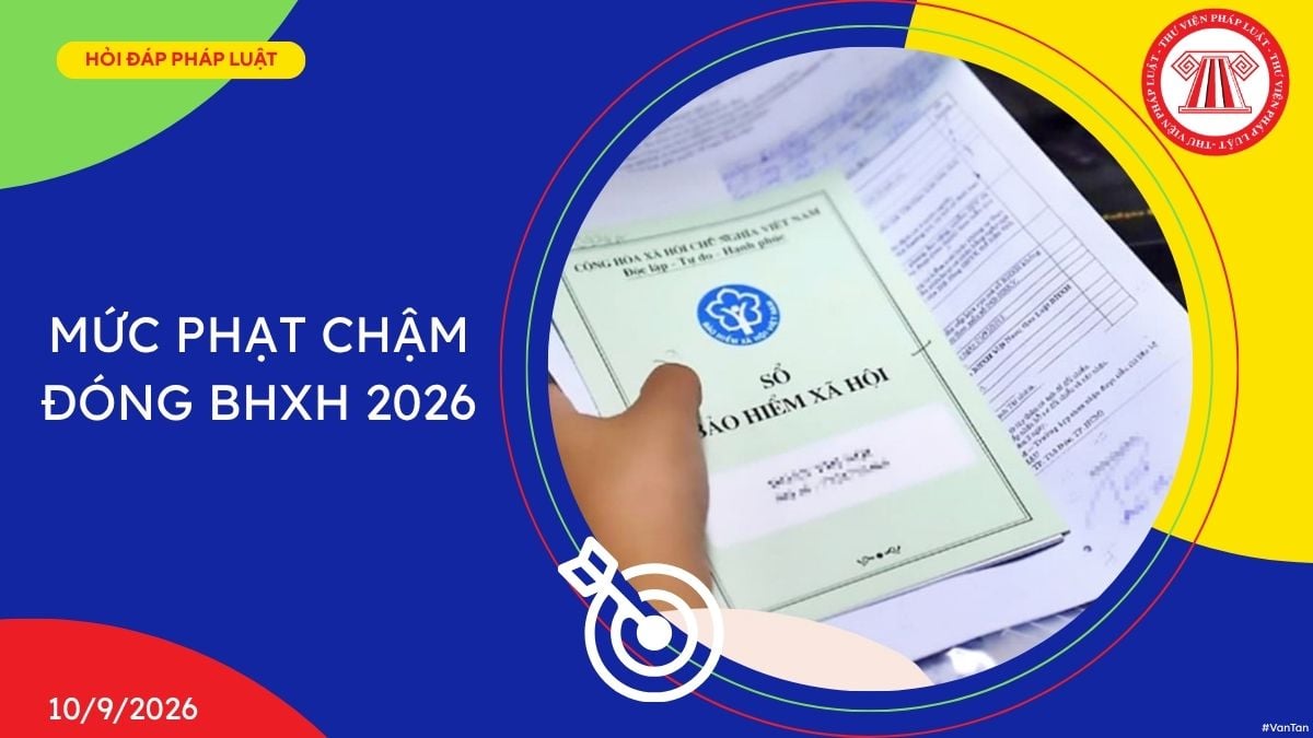 Mức phạt chậm đóng BHXH 2026