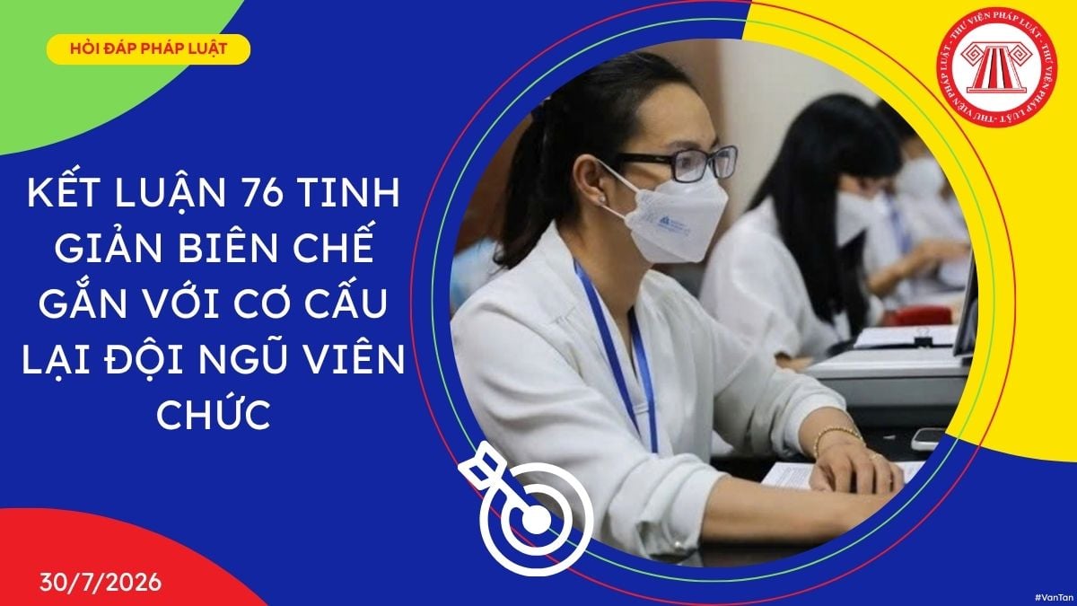 Kết luận 76 tinh giản biên chế gắn với cơ cấu lại đội ngũ viên chức
