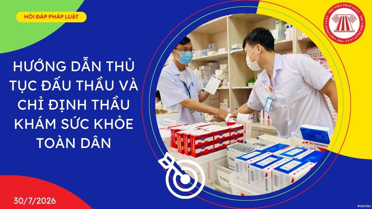 Hướng dẫn thủ tục đấu thầu và chỉ định thầu khám sức khỏe toàn dân