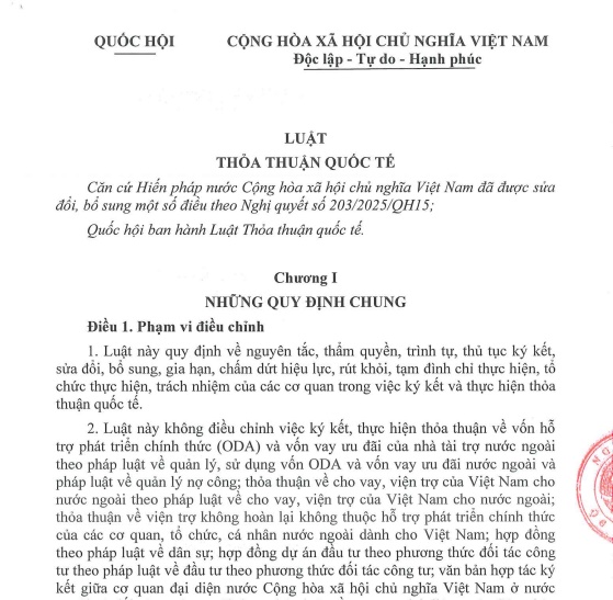 Dự thảo Luật Thỏa thuận quốc tế sửa đổi ngày 28/8/2026