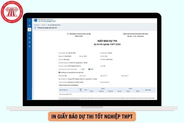 Hướng dẫn In giấy báo dự thi tốt nghiệp THPT online 2026 chi tiết ra sao?