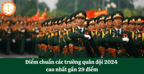 Điểm chuẩn các trường Quân đội 2024 cao nhất gần 29 điểm