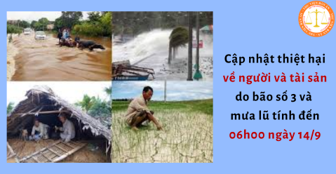 Cập nhật thiệt hại về người và tài sản do bão số 3 và mưa lũ tính đến 06h00 ngày 14/9