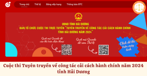 Đáp án cuộc thi Tuyên truyền về công tác cải cách hành chính năm 2024 tỉnh Hải Dương