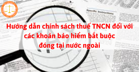 Hướng dẫn chính sách thuế TNCN đối với các khoản bảo hiểm bắt buộc đóng tại nước ngoài