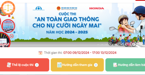 Answers for the Contest "An toàn giao thông cho nụ cười ngày mai" (Traffic Safety for the Smile of Tomorrow) at the lower secondary level in the school year 2024-2025 in Vietnam